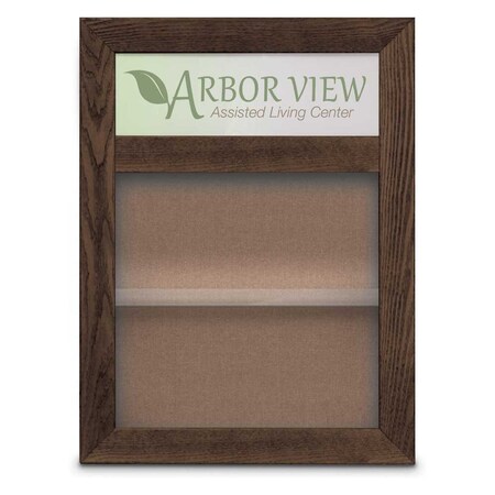 United Visual Products Outdoor Enclosed Combo Board, 48"x36", Gold Frame/Black & Cork UVCB4836ODG-BLACK-CORK